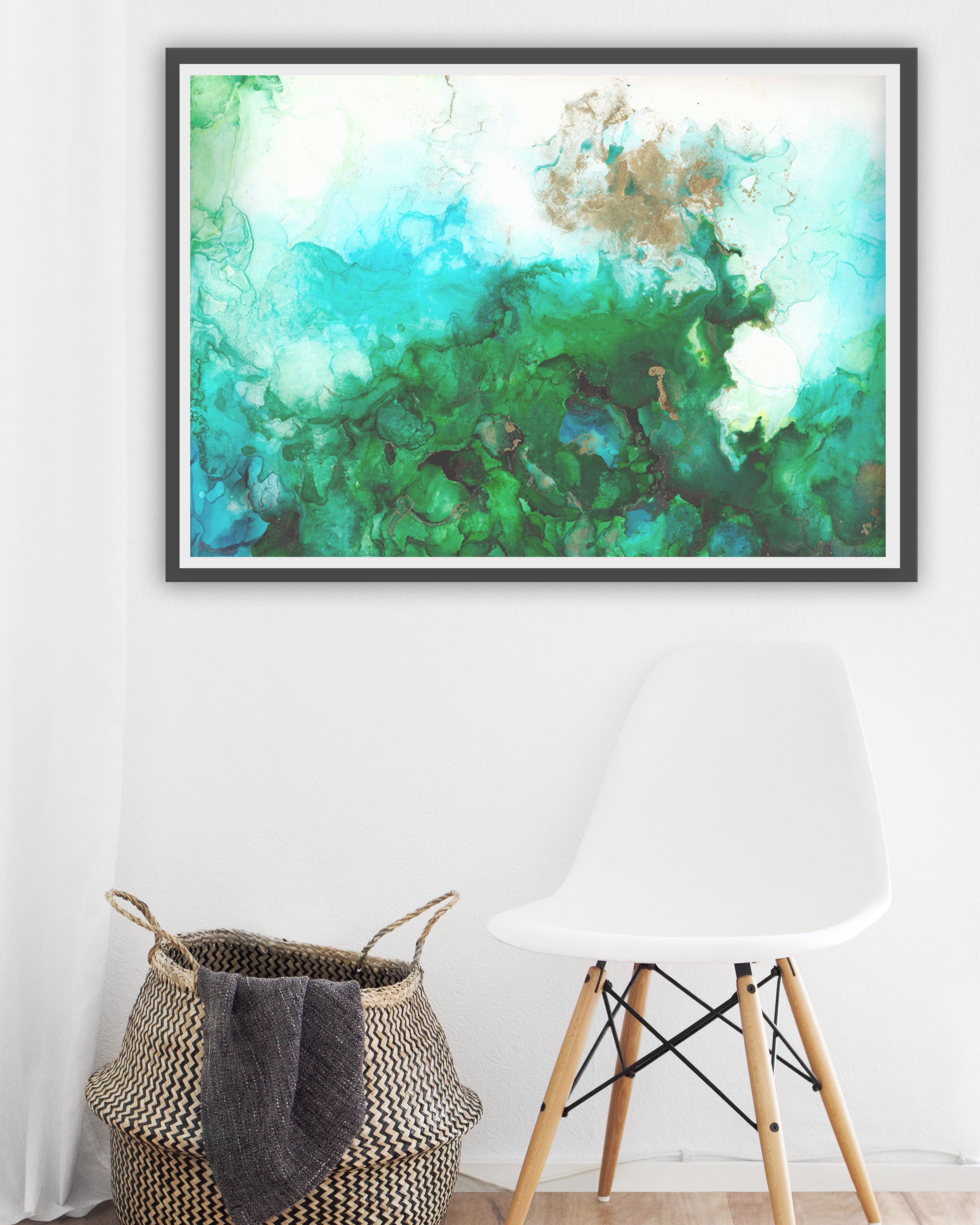 Modern Coastal Wall Art, Water and Waves Wall Art, Ocean Water Wall