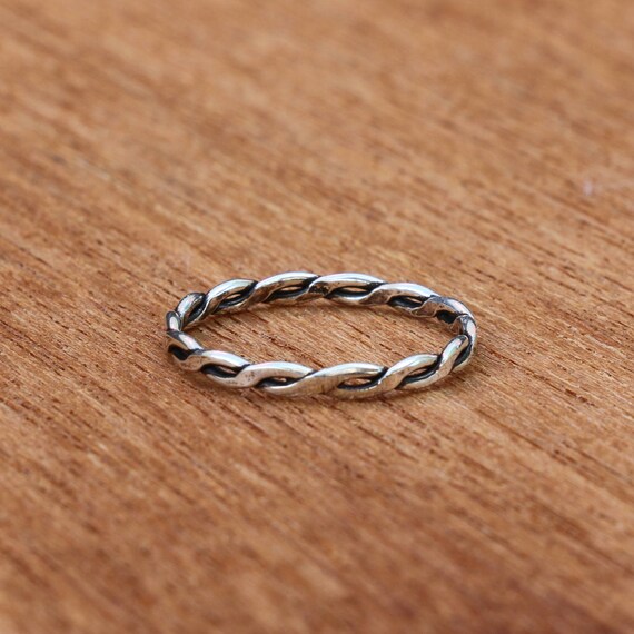 Braided Ring Sterling Silver Braided Ring Silver Ring Etsy