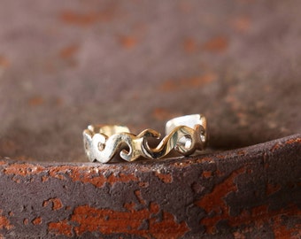Swirl Sterling Silver Toe Ring, Toe Ring, Adjustable Toe Ring, Simple Toe Ring, Sterling Silver Ring, Sterling Silver Jewellery