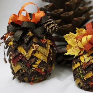 Quilted Pinecone Ornament