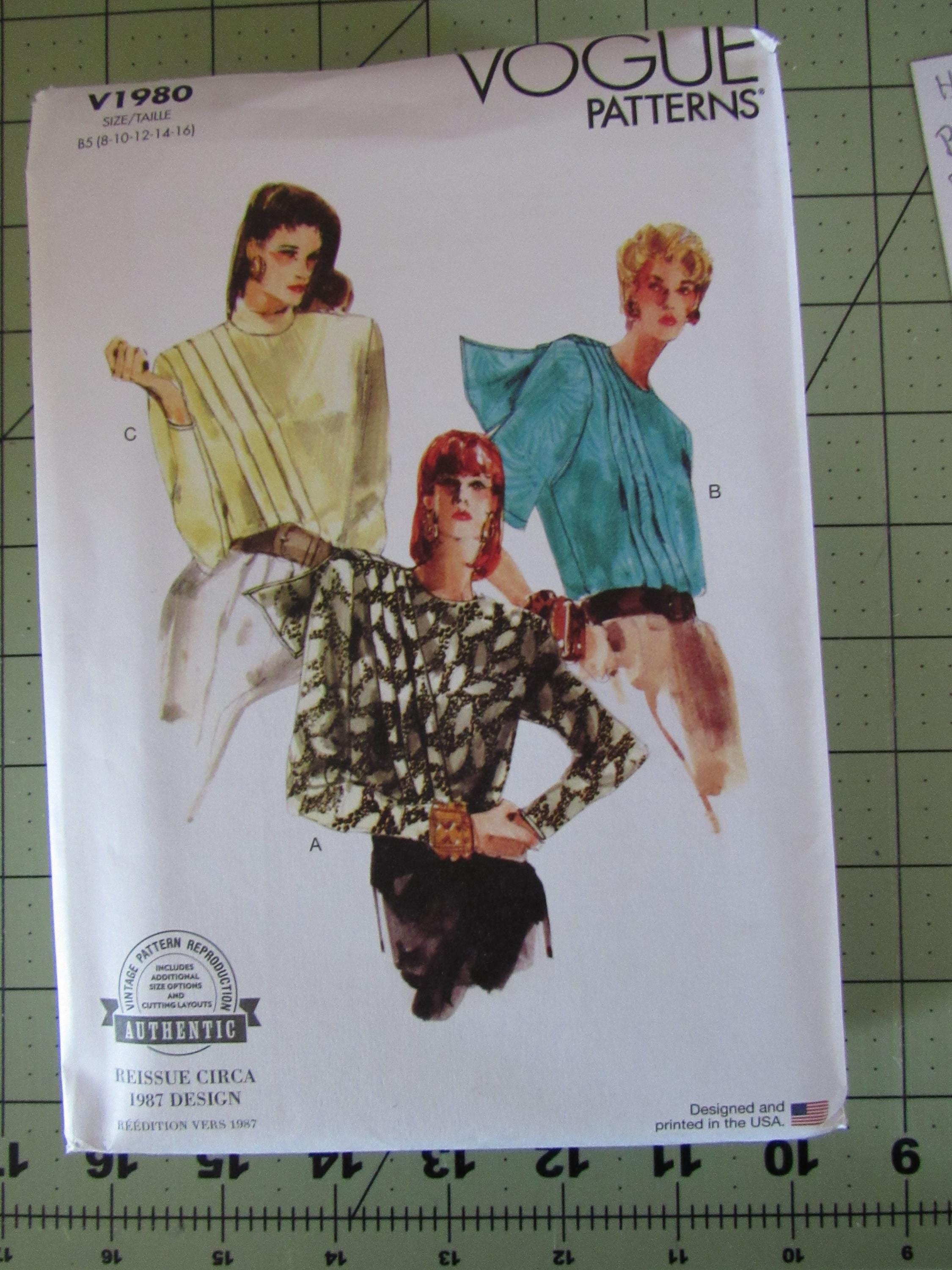 Vogue Authentic Vintage Reproduction Sewing Patterns - Etsy