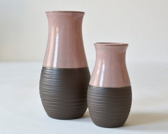 Vasen in verschiedenen Größen, altrosa glasiert