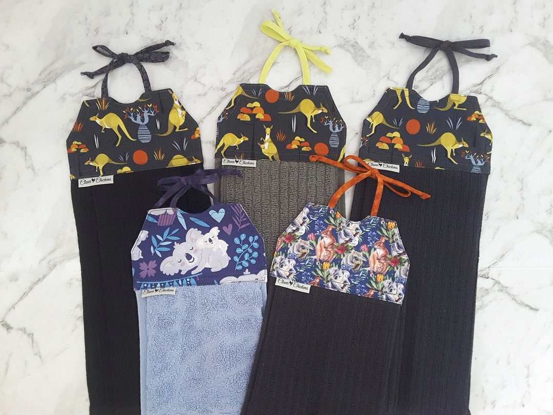 Australian Hanging Hand Towels Australian Animals Kangaroos and Koalas