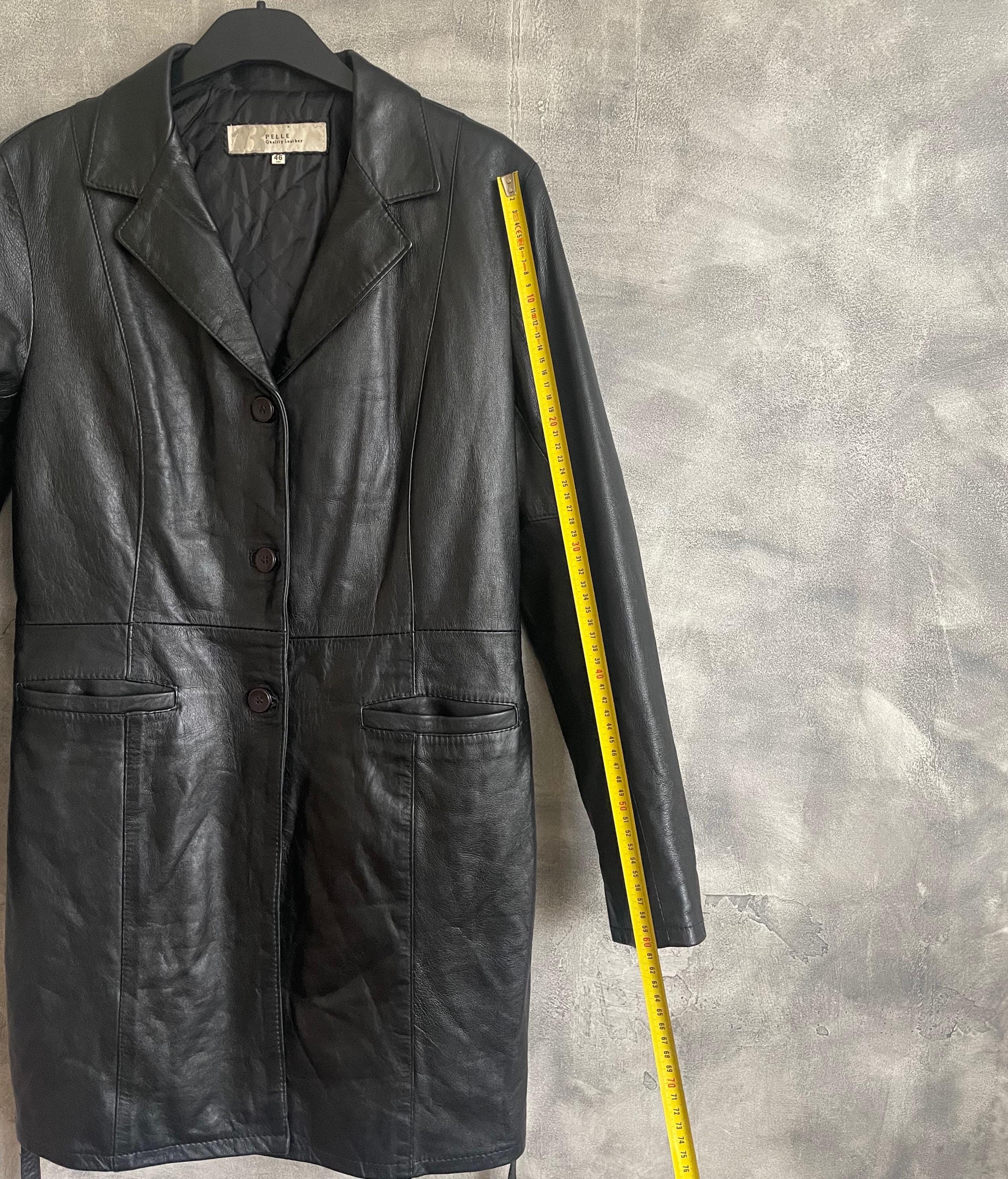 Veste En Cuir Vintage Maxy - Fabriquée En Italie - Taille 44 - Occasion Très Bon État