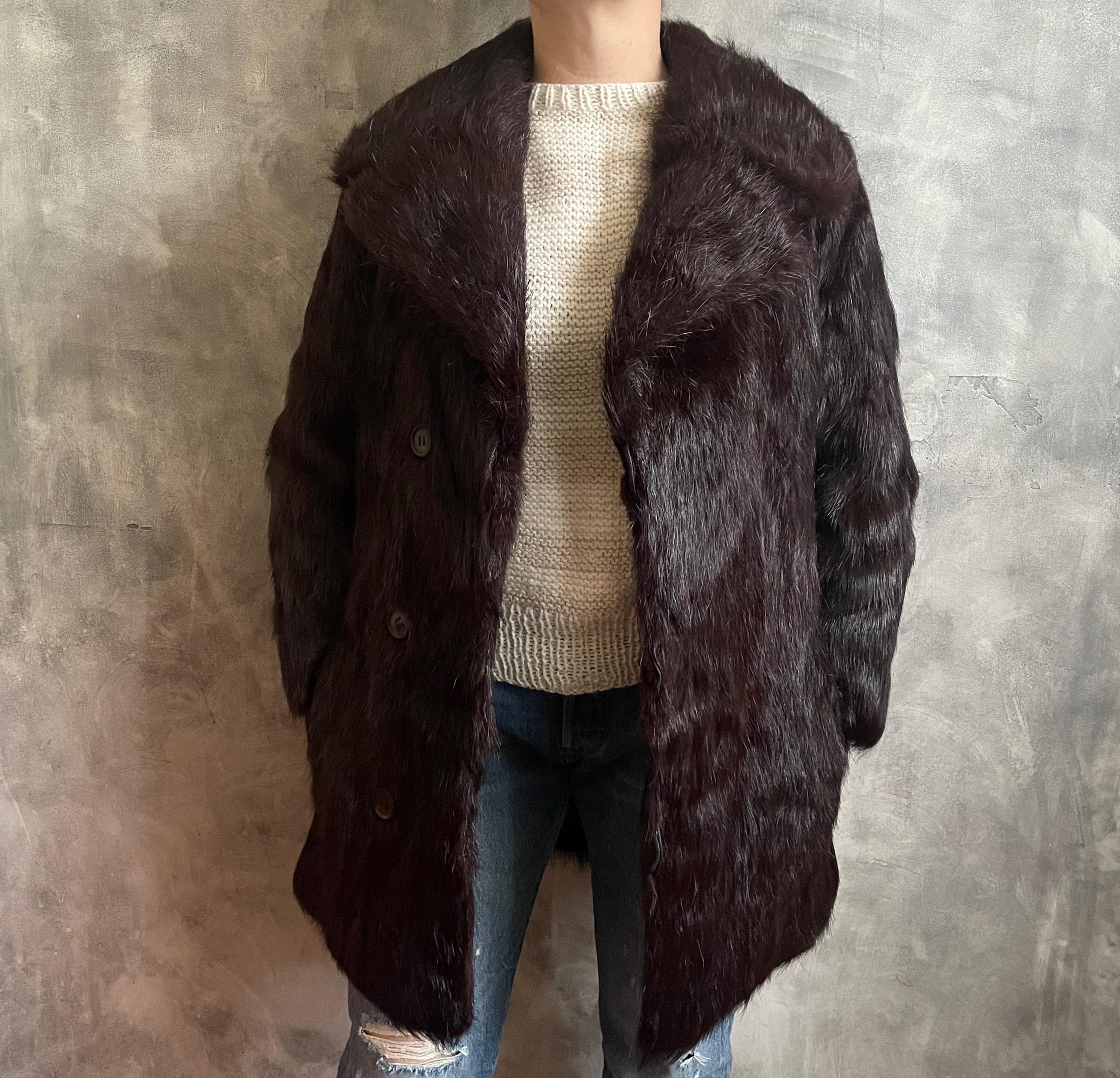 Vintage Fur Size M / Nutria Short Coat / Real Fur Coat / Brown Fur