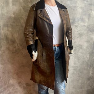 Vintage Veste en cuir / Fabriqué en Italie / Veste en cuir taille S/XS