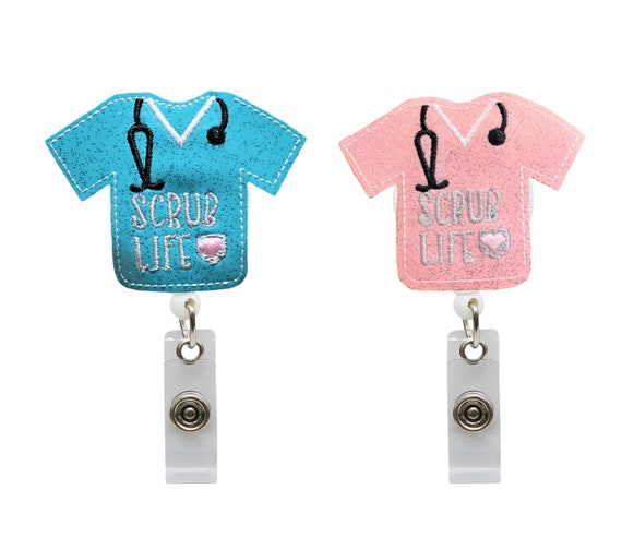 Glitter Scrub Life Nurse Badge Reels Retractable ID Holder for Hospitals  Doctors and Office Staff Show Your Fun Pride for Your Job -  Australia