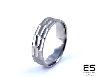 Handmade Titanium Wedding Band, Minimalist Design, Allergy Free