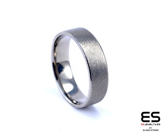 Handmade Titanium Wedding Band: Unisex Design, Allergy Free