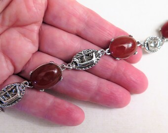 Vintage Scottish Viking Bracelet by Dawson Bowman with Faux Carnelian Stones. Hamish Dawson Bowman, Celtic Art, Scottish Gifts, Norse