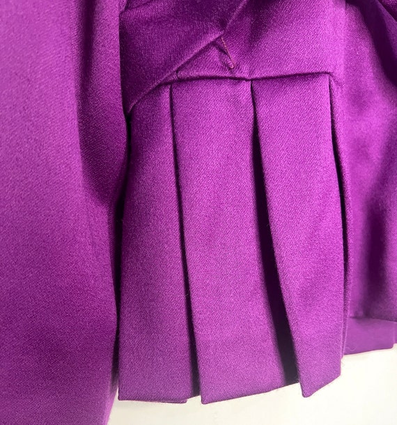 Vintage 70s/80s Hanae Mori Belted Blazer with Ple… - image 3