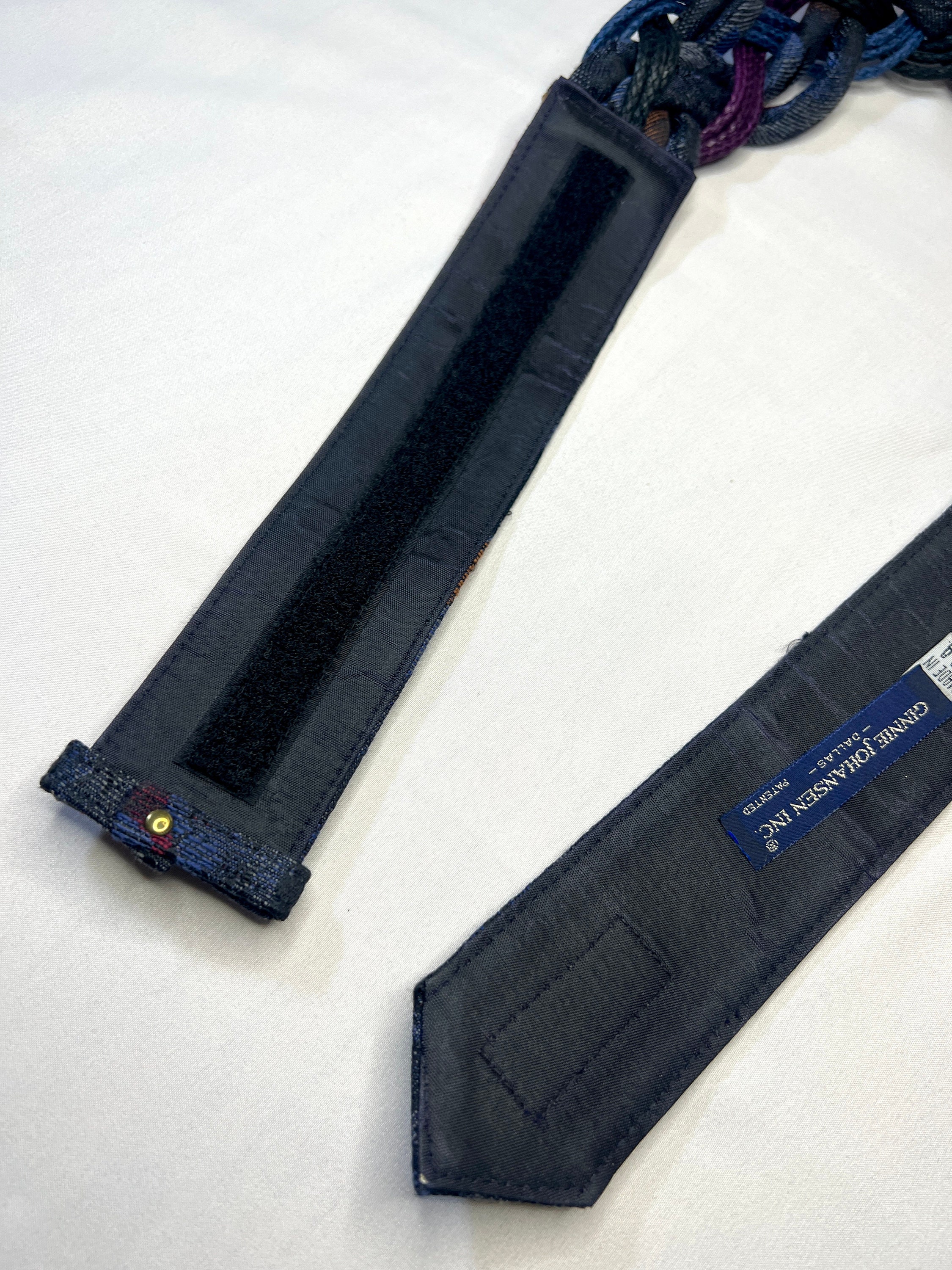 80\'s Ginnie Johansen vintage Velcro adjustment Belt Vintage Braided Tapestry and Rope Velcro Belt - Ginnie  main image 4