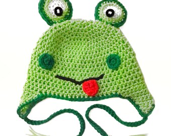 Toddler Frog hat | Baby Frog hat | Crochet Frog Hat