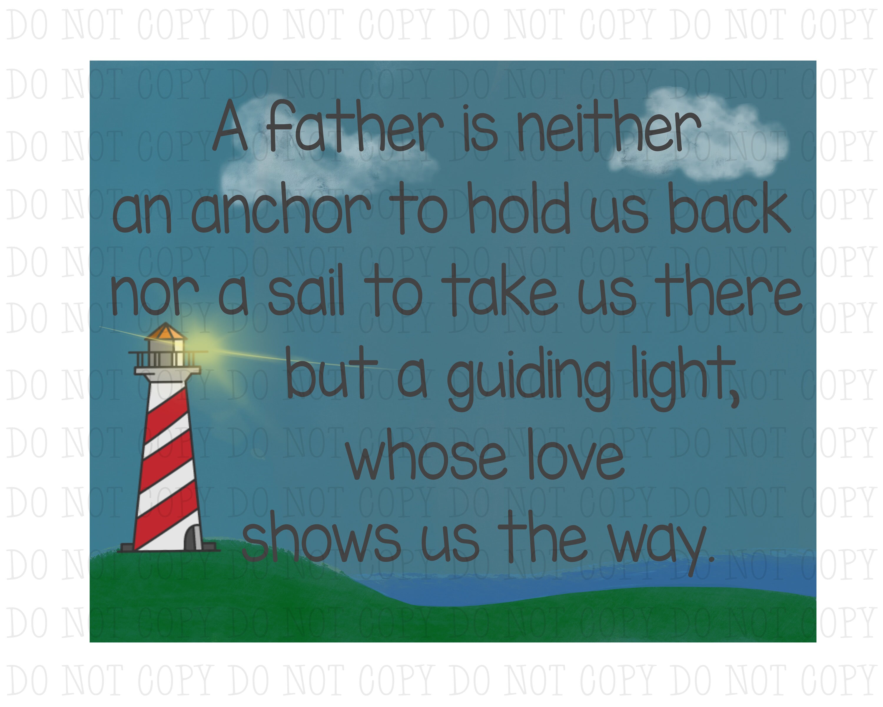 A Father is a Guiding Light Fathers Day Sublimation PNG Etsy