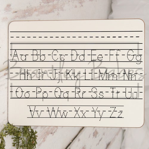 Dry Erase Traceable Manuscript Alphabet Blank PNG Digital Etsy