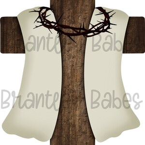 Cloth Cross Christmas Ornament Sublimation PNG Digital Download