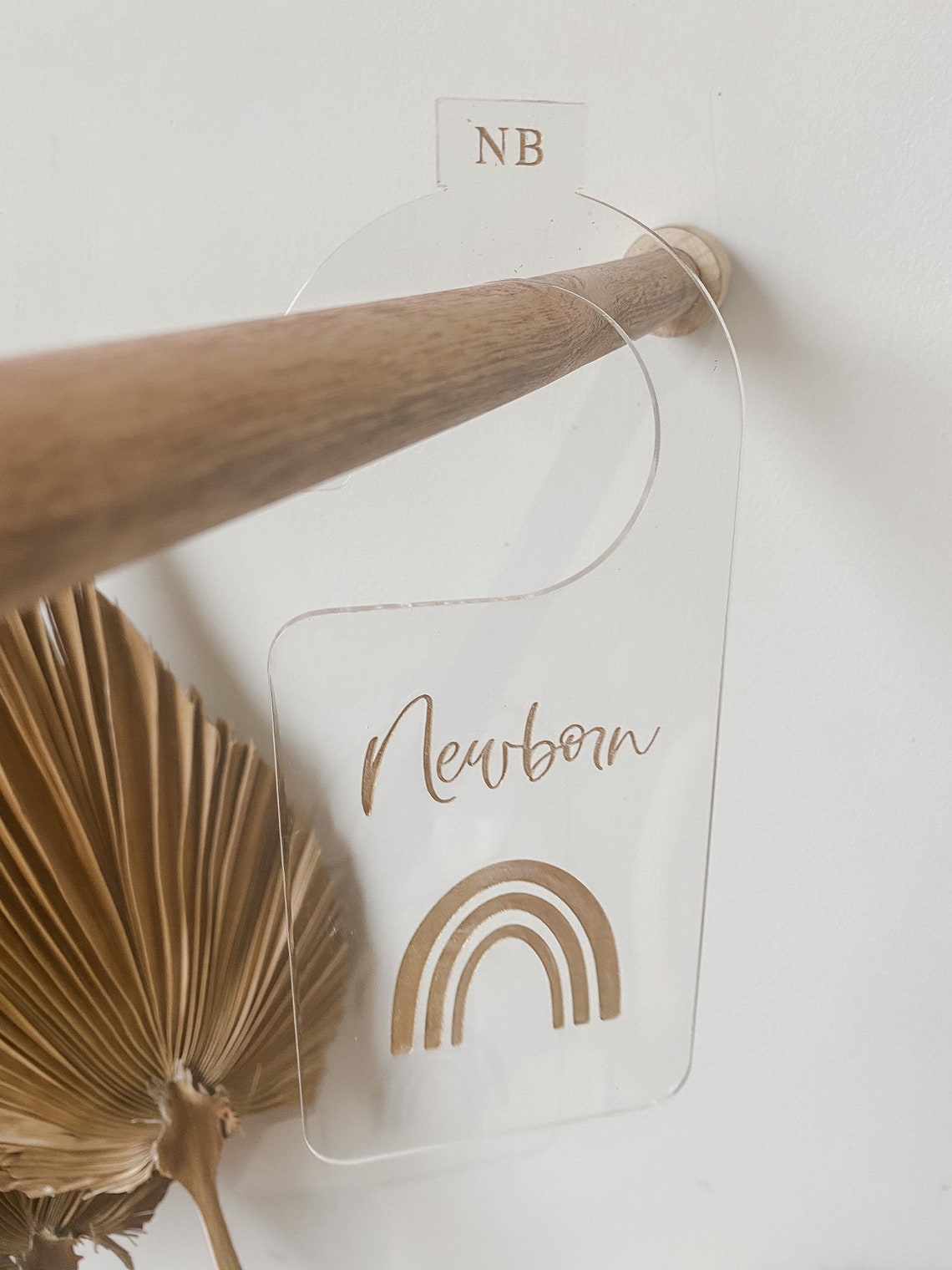 Baby Nursery Clothes Closet Dividers Acrylic Gold Rainbow Etsy