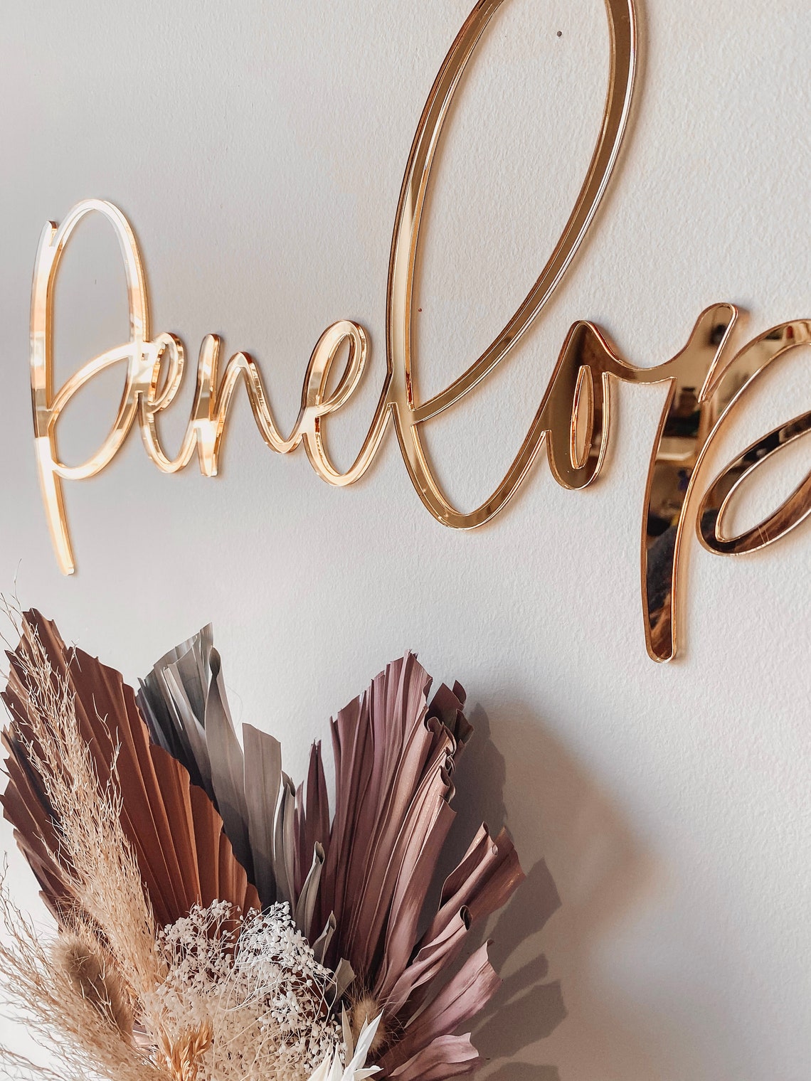 Custom Gold Acrylic Name Laser Cut Sign Custom Name Cut Out Etsy