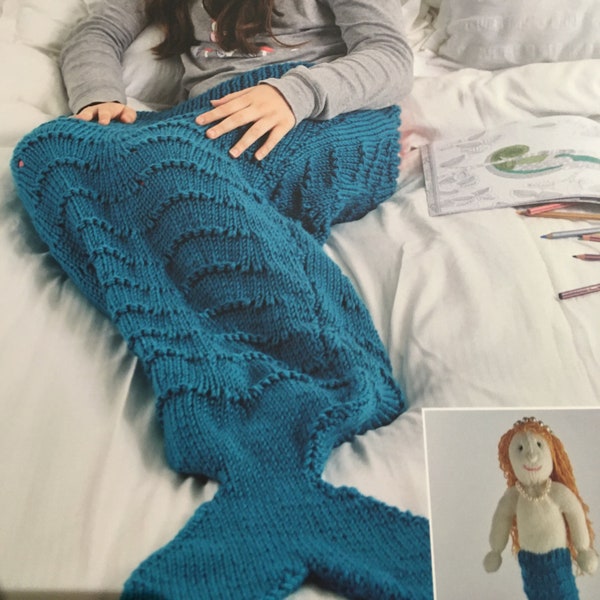 Mermaid Tail & Toy knitting pattern. DK pattern. Birthday gift.