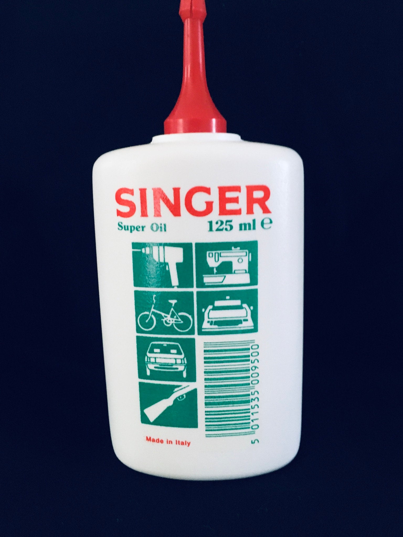 Aceite para máquina de coser Singer. Botella de 125 ml. Cantante