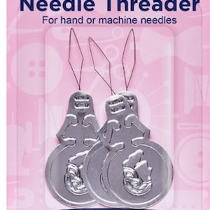 Needle threaders. Pack of 3. For hand or machine needles. Haberdashery. Sewing.