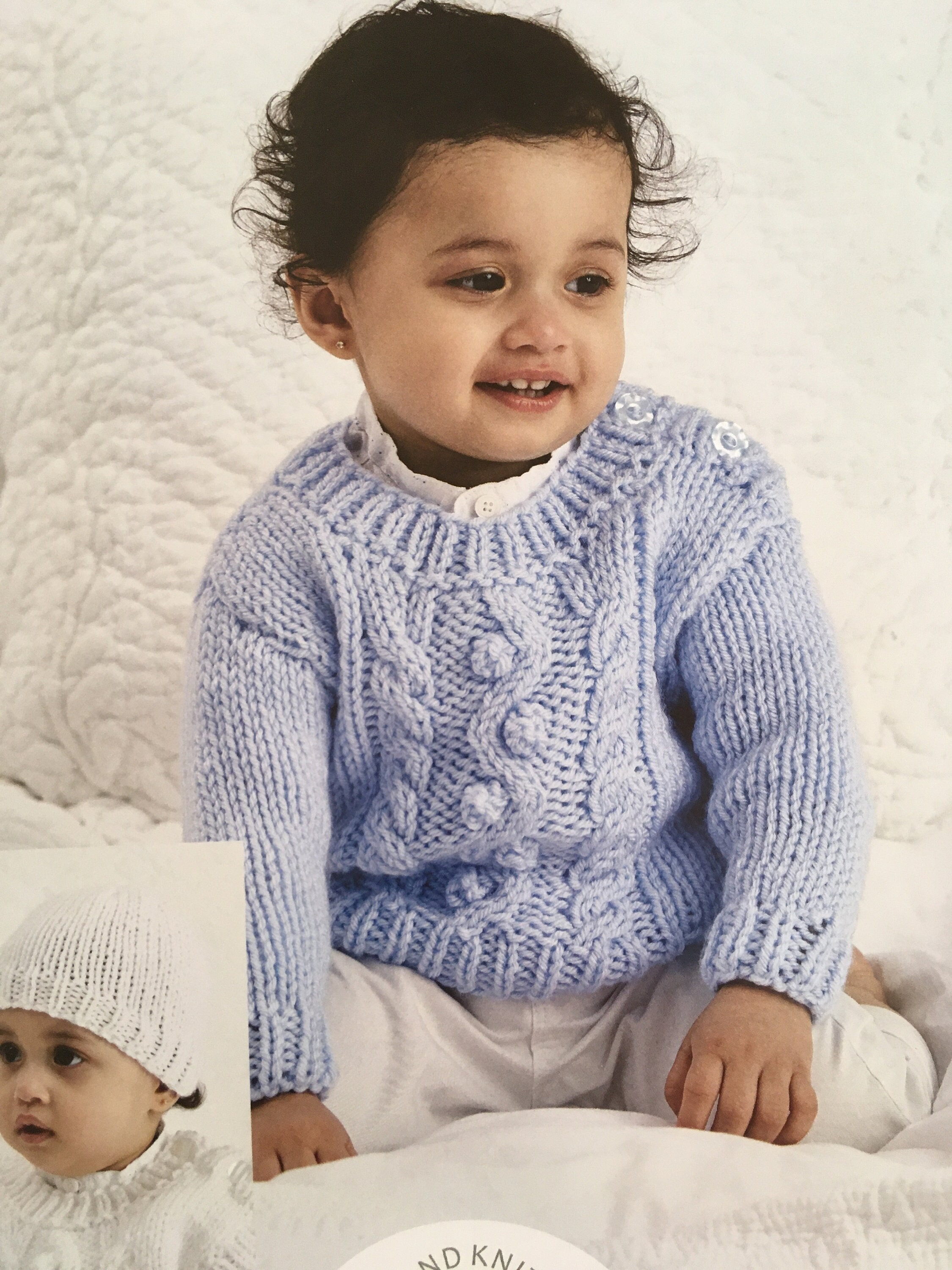 Baby Knitting Pattern for Sweater Slipover & Hat. Chunky - Etsy Canada