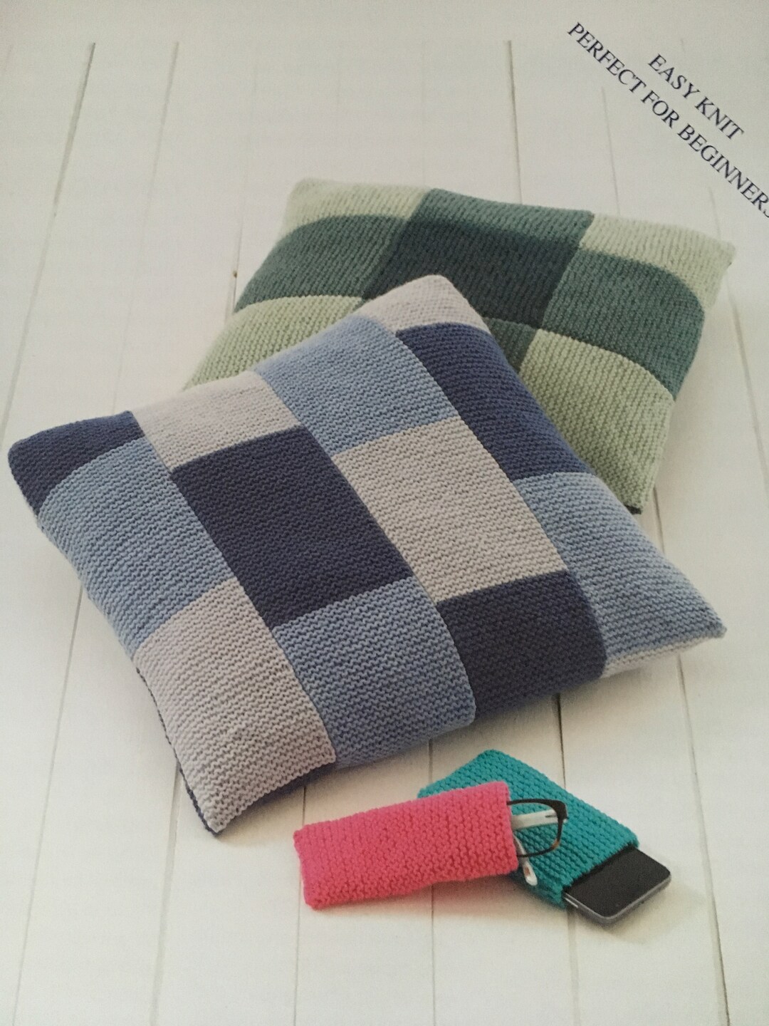 Easy Knitting Pattern. Cushion Pattern. Glasses Case Pattern. Etsy