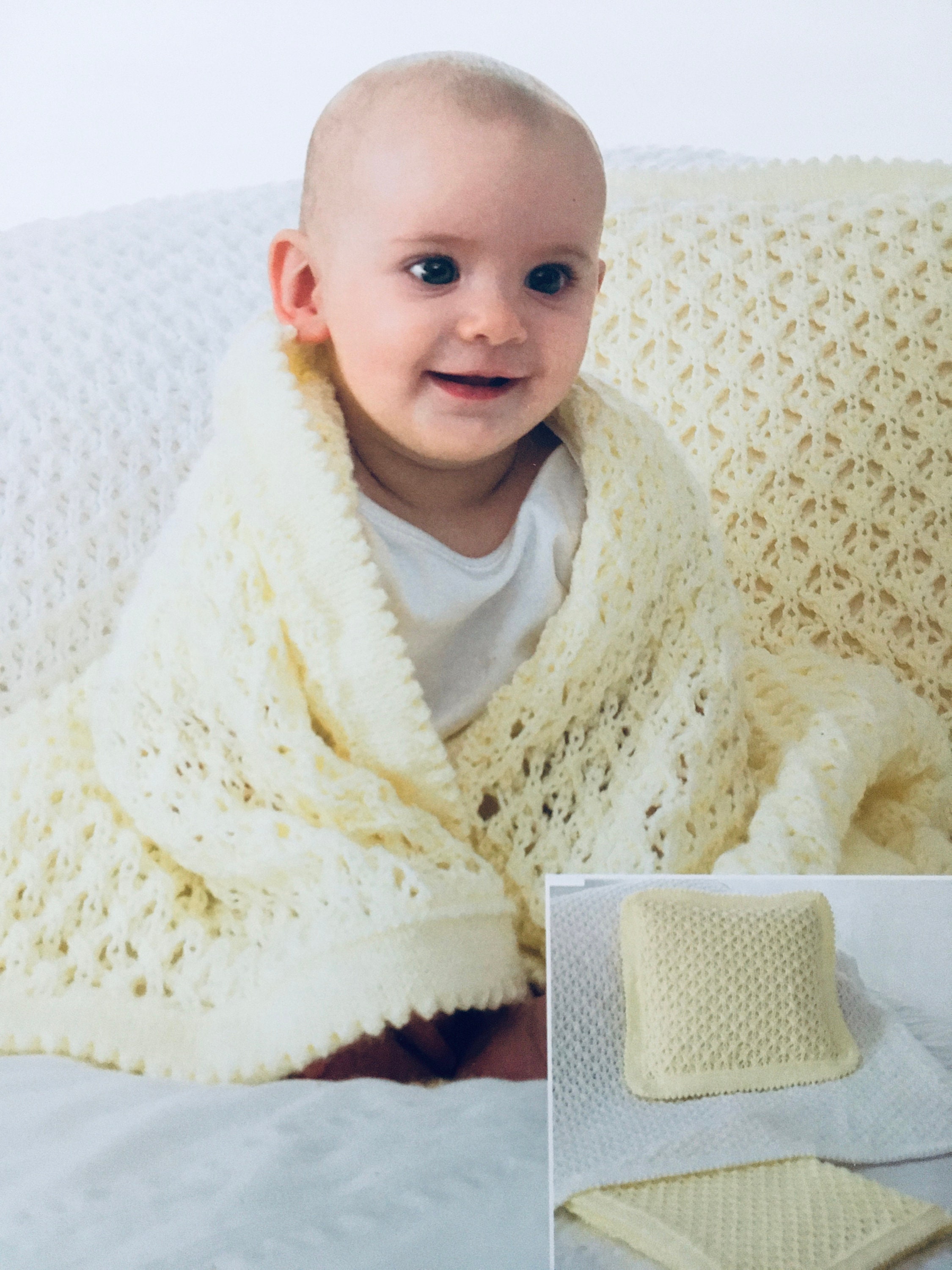 Baby Blanket Knitting Pattern. Pram Blanket & Cushion. Cot Etsy Australia