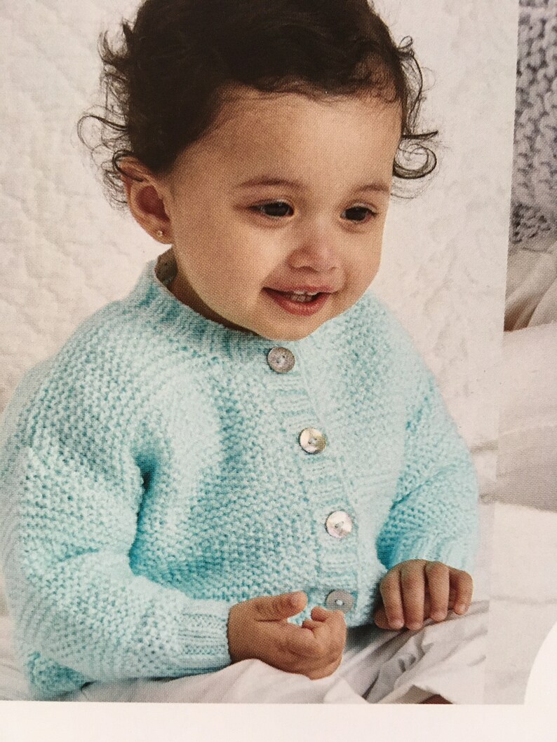 Baby Cardigans Knitting Pattern. Hooded Cardigan. Round Neck Etsy UK