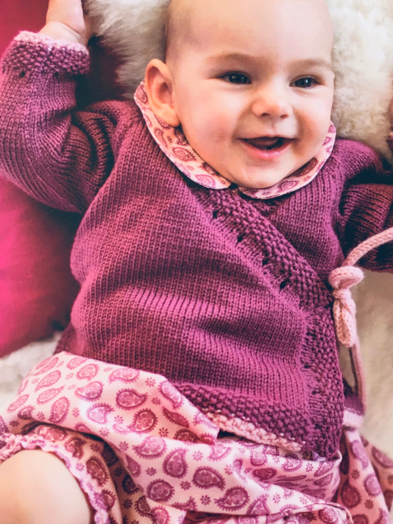 Knitting Pattern for Baby Wrap Cardigan. Cute Design. 6 Sizes. Etsy UK