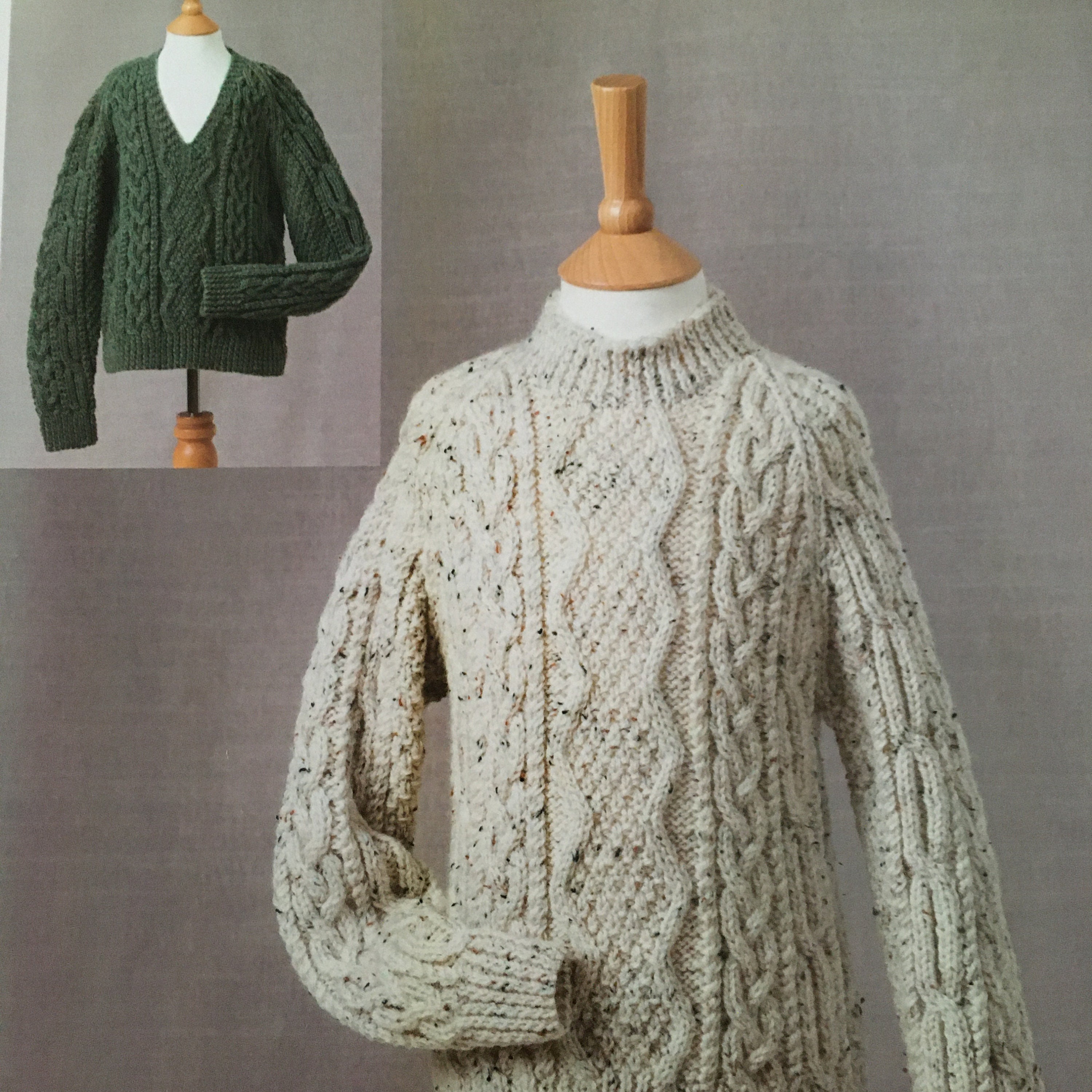 TODAYFUL - 3839　TODAYFUL＿Vintage Aran Knit Childs Knitting Pattern for Aran Sweater. Size 24”- 30