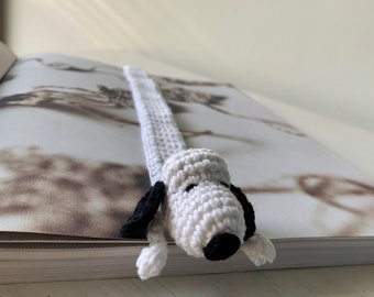 Bookmark, Snoopy crochet, Woodstock, amigurumi, beagle, bird, crochet book, crochet toy, rag doll, vintage, gift, vintage collector