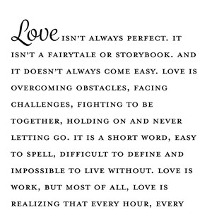 Love Isn&#39;t Perfect Sign
