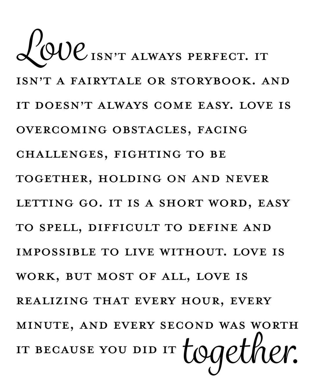Love Isn't Always Sign Love Isn't Always Sign