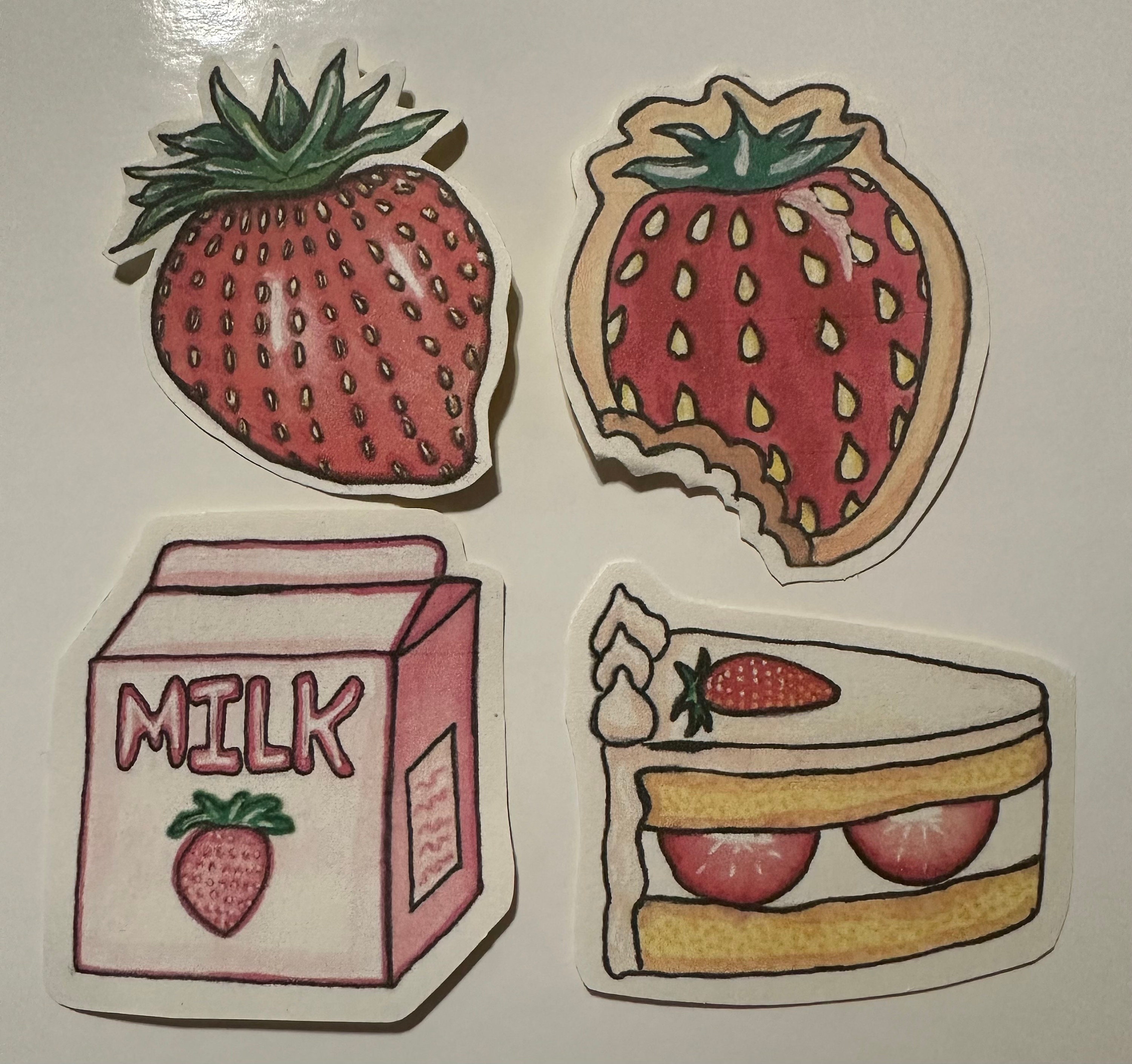 Strawberry Shortcake Sticker Pack 4ct - Etsy