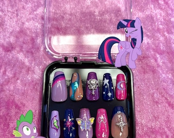 twilight sparkle druk op de nagels