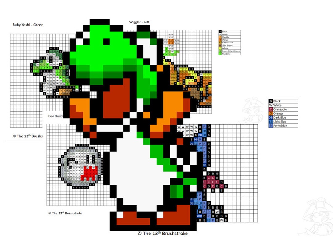 BUNDLE - Super Mario World Mega Perler Pattern Pack (over 50 Patterns ...