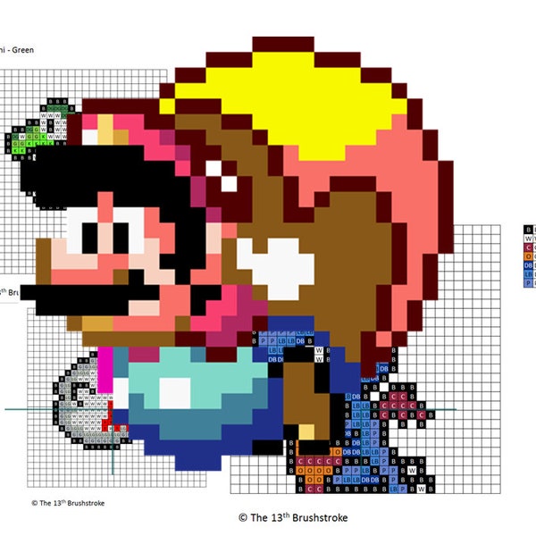 Super Mario World Base Perler Pattern Pack (Over 40 Patterns)