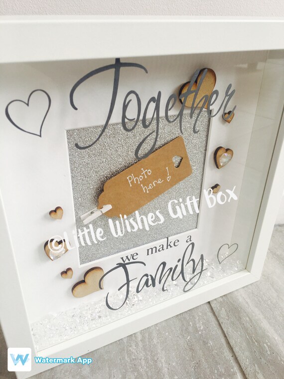 Together We Make A Family Photo Box Frame Freestanding Or Wall Hung Free Added Shadow 3d