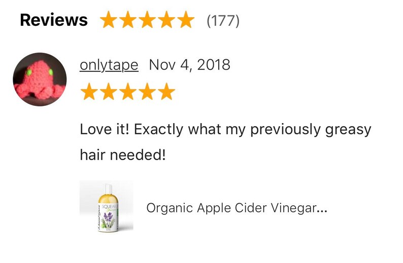 Organic Apple Cider Vinegar Clarifying Shampoo & Apple Cider Etsy