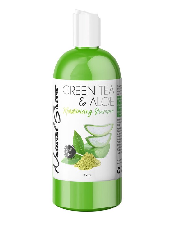 Natural Green Tea And Aloe Cleansing Shampoo Natural Etsy