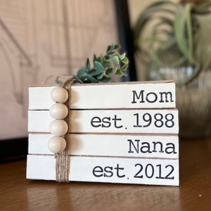 Personalized stamped books farmhouse books custom book for parent grandparent Mother's Day gift for mom birthday