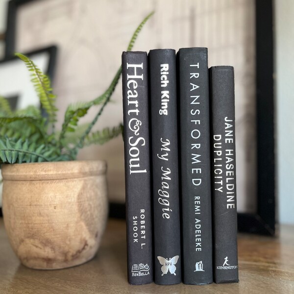 White Decorative Books Etsy