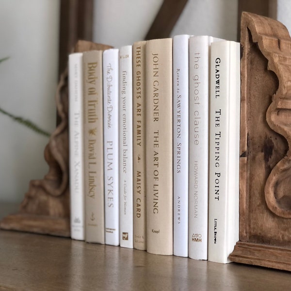 Neutral books, staging books, decorative books, coffee table books, shelf decor, grey books, decorative accessories, book shelf decor