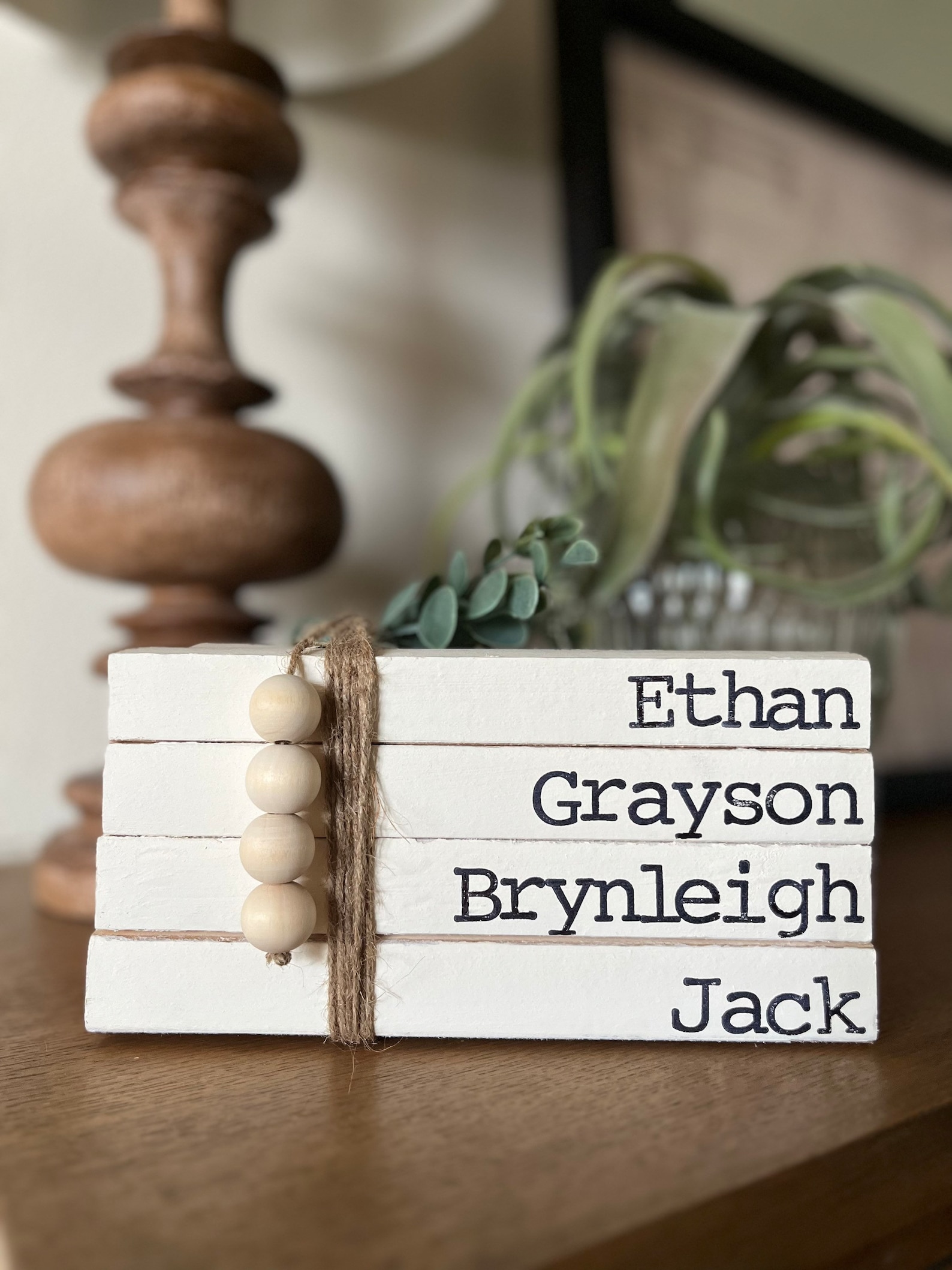 Personalized Stamped Book Stack, Family Name Decor, Wedding Gift - Etsy