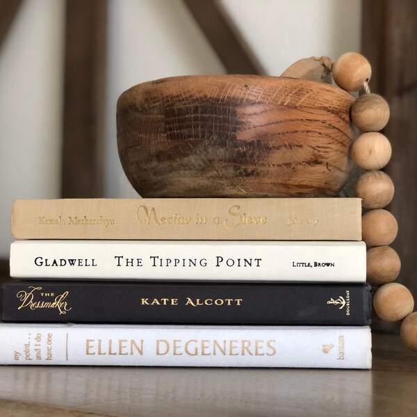 White Decorative Books Etsy