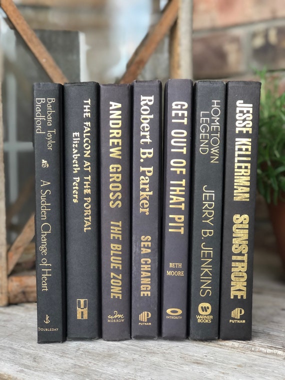 Black Book Stack Coffee Table Books Book Bundle Colored Books Decorative Books Books for Display Shelf Decor Book Decor Book Stack Etsy