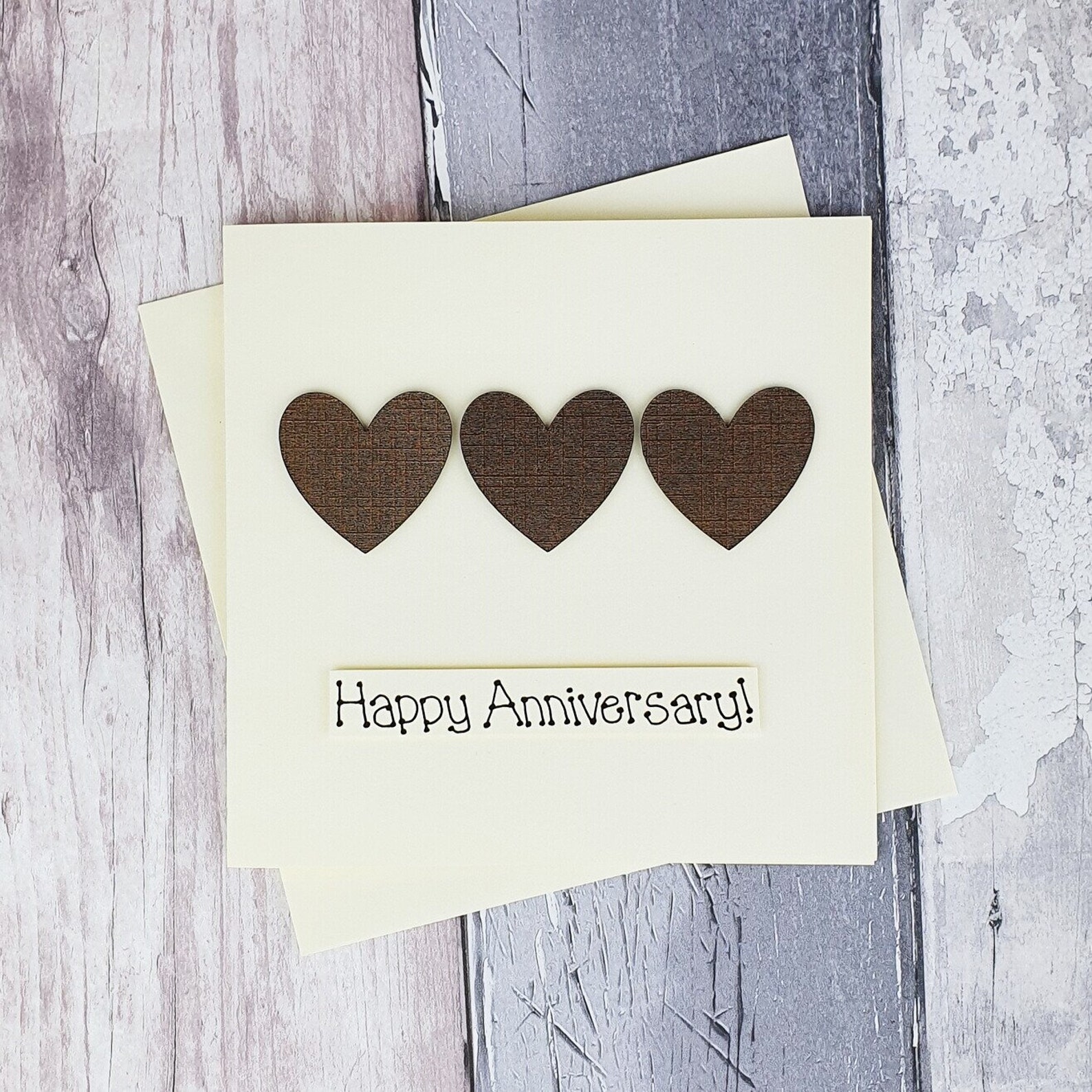 8th anniversary card Bronze wedding anniversary card Etsy