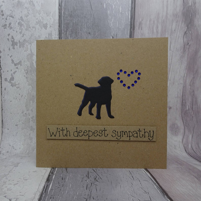 Dog sympathy card thinking of you card Handmade loss of a  Etsy
