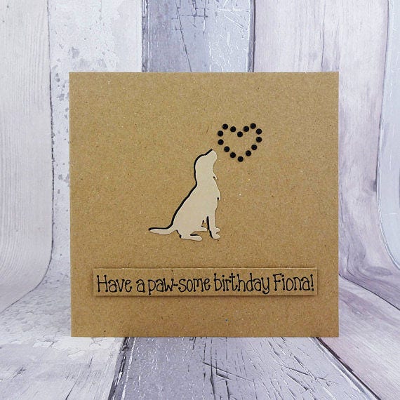 PERSONALISED GOLDEN RETRIEVER DOG BIRTHDAY ANY OCCASION CARD Illus Insert A5